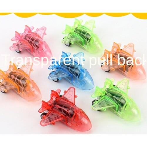 10PCS Transparent Pull Back Plane Kids Birthday Party Favor Toys Baby Shower Guest Gift Souvenir Boys Giveaway Pinata Fillers