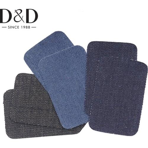 D&D 10pcs Jeans Patch Iron on Patches for Clothing Repair Pants Knee Applique Denim Patch Patchwork Sewing Accessory