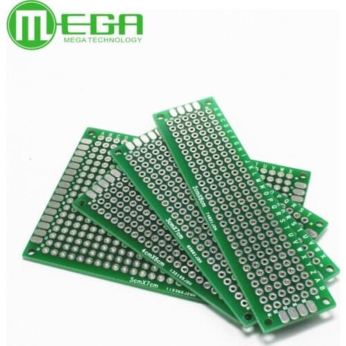 4pcs 5x7 4x6 3x7 2x8cm double Side Copper prototype pcb Universal Board Fiberglass board for Arduino