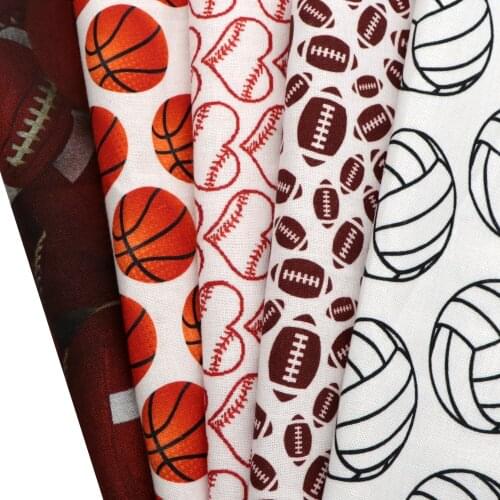 50*145cm 100% Pure Cotton Sport Team Polyester Cotton Material Patchwork Sewing Fabrics Quilt Needlework DIY Cloth Sewing