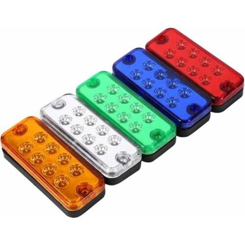 6pcs 8 LED Clearance Side Marker Light Indicator Lamp Truck Trailer Lorry