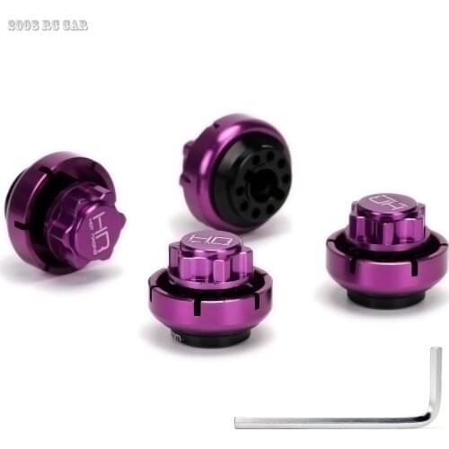 Aluminum RC 17mm Warlock Hex Nuts With 5MM Serrated Nuts Purple FOR RC Car Part HPI Racing Savage Flux