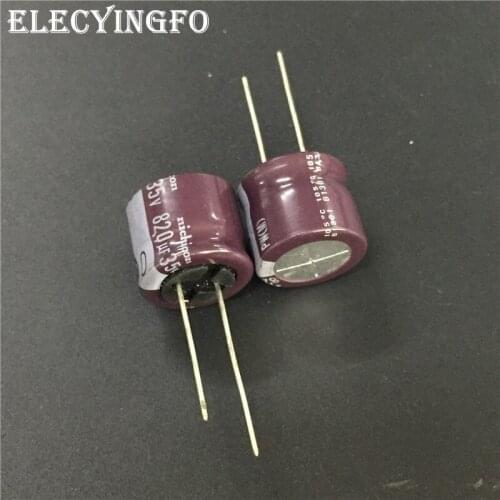 5pcs/50pcs 820uF 35V NICHICON PW Series 18x16mm Low Impedance 35V820uF Aluminum Electrolytic capacitor