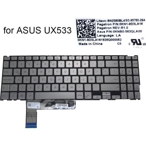 Arabic Latin Backlit keyboard for ASUS ZenBook UX533 F UX533FD UX533FN UX533FA LA AR notebook keyboards New 0KN1 9D3LA16 622AR16