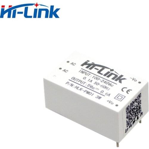 Free shipping 50pcs HLK-PM01 AC-DC 220V to 5V Step-Down Power Supply Module Intelligent Household Switching AC DC converter