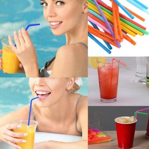 Color fluorescent art straws disposable styling straws tea straws milk beverage soy milk juice L3D7