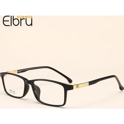 Elbru Ultralight TR90 Students Eyeglasses Vintage Optical Eye Glass Frame Plastic Glasses Leg Reading Spectacle For Girl Boy