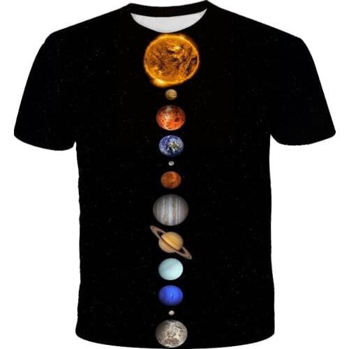 3D Starry Sky T Shirt Kids Casual Tops Sleeve starry Baby T Shirt Boy Girl Graffiti Style Summer Short SleeveK 2021