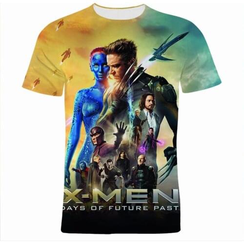 X-Men Marvel 3D Print Mens T-shirt Summer Short Sleeve Boy Girl Kids Tee Shirt Fashion Harajuku Cool Womens Clothes Tops