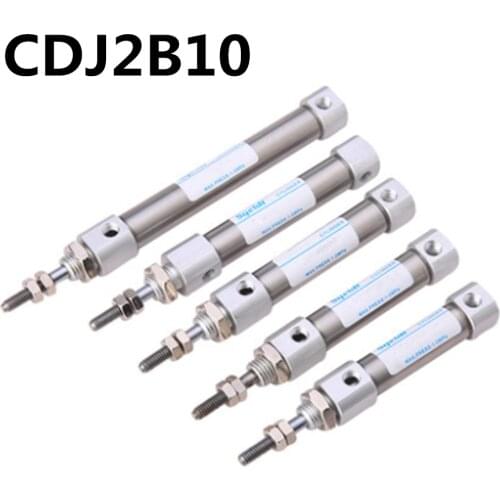 CDJ2B Type Mini Pneumatic Air Cylinder Double Acting Single Rod 10mm Bore 10~150mm Stroke CDJ2B10
