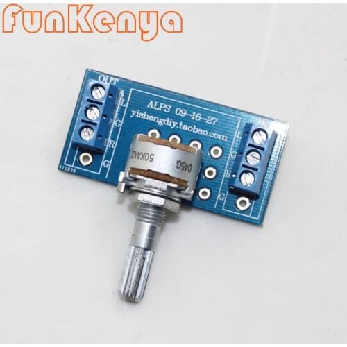 1 Piece ALPS16 50KA*2 100KA Original Import Volume Control Porentiometer Wire Board Audio Input Terminal Flower Handle 25mm