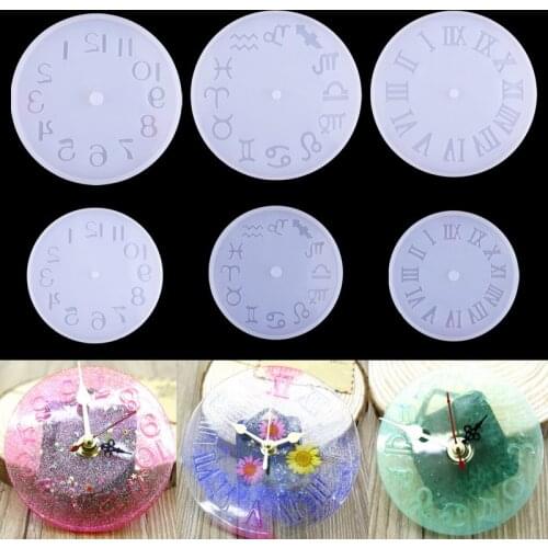 Silicone Mold Clock For Jewelry 10/15cm Small And Big Size Clock Resin Silicone Mould Handmade Tool DIY Epoxy Resin Molds
