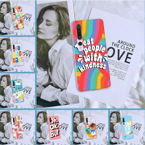 Silicone For Xiaomi Mi 10 Lite Pro Youth Play Back Cover Cartoon Smile Quote Soft Phone Case For Xiaomi Mi Note 10 Lite Pro