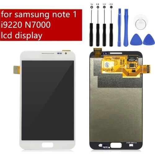 Super AMOLED LCD For Samsung Galaxy note 1 lcd i9220 N7000 lcd + frame Screen Touch Digitizer Replacement free shipping