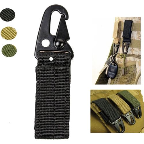 Tactical Molle Strap Clip Buckle Backpack Webbing Carabiner High Strength Key Hook Quickdraw Clasp Hunting Hanging Belt Buckle