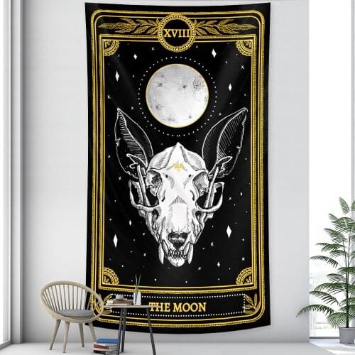 Tarot witchcraft psychedelic scene home art decorative tapestry Hippie Bohemian decorative Datura sheet sofa blanket
