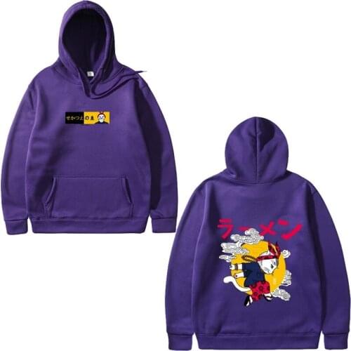 Screw Thread Cuff Men Hoodie Multiple Styles Japanese Funny Effort Cat Hoodies Streetwear Hip Hop Sweatshirt Harajuku Hoodies