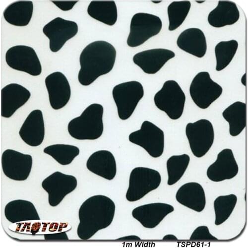 TSA61-1 Black Spots Decorative Material Hydro Dipping 50 Square Width 1m Animal Skin Wholesale Hydrographic Film