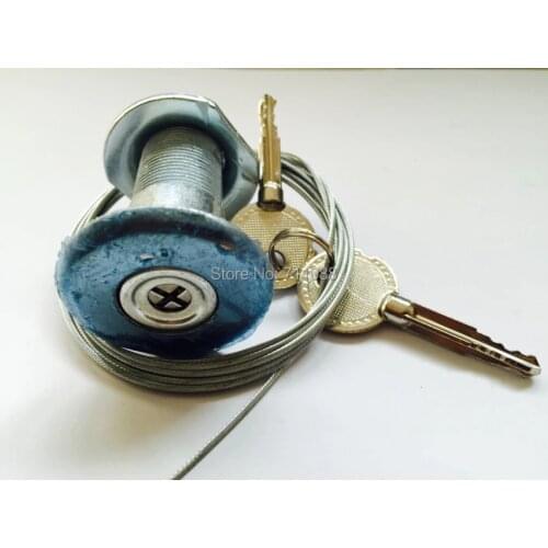 Key lock for sectional garage door