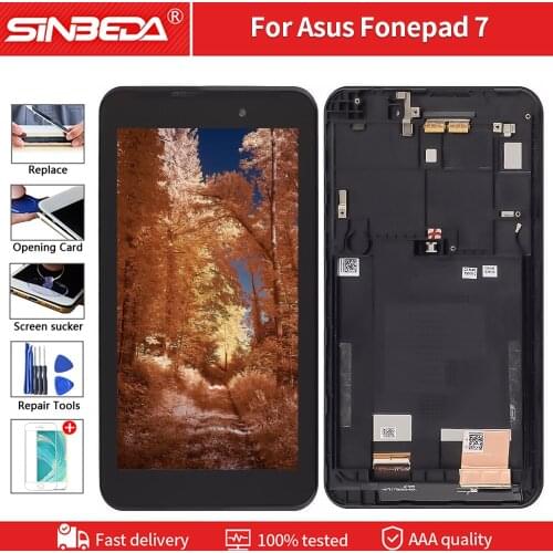 Sinbeda Original LCD For ASUS Fonepad 7 FE7010CG FE170CG ME170 K012 K017 LCD Display Touch Screen Digitizer Assembly Frame Parts
