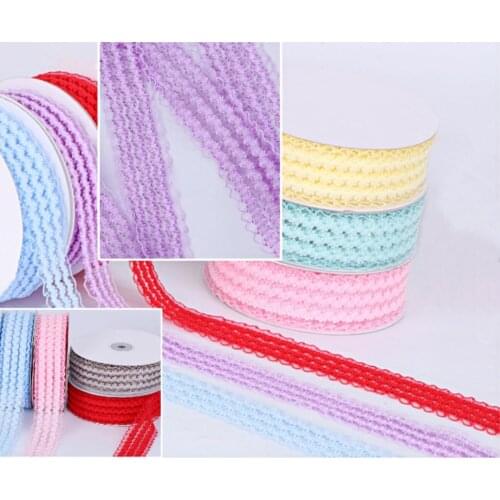 1-1/2 38MM Lace Ribbon 9m pleated flounce DIY handmade material Head Bow Hair Decorative Dress Bow Accessories Stretch