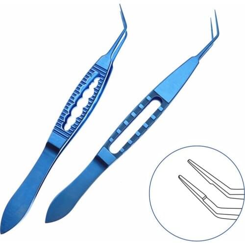1PCS Mcpherson Tying Forcep Titanium ophthalmic tweezers with 6mm tying platform ophthalmic instrument