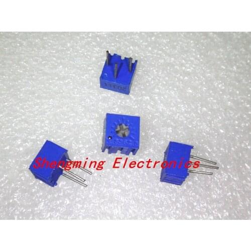 100pcs 3362P 101 201 501 102 202 502 103 203 503 104 204 504 105 Trimpo Trimmer Potentiometer 3362 1K 2K 5K 10K 20K 50K 100K