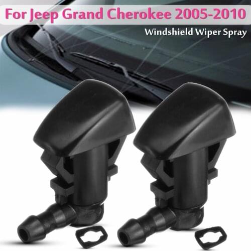 2Pcs Car Front Windshield Wiper Water Spray Jet Washer Nozzle for Jeep Grand Cherokee 2005-2010 55372143-AB