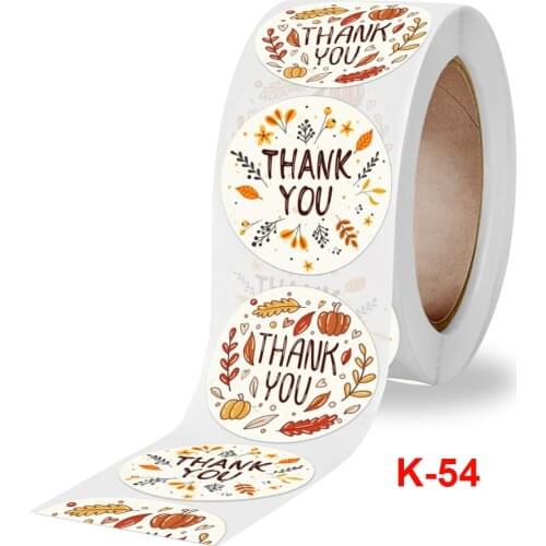 500Pcs 1inch Autumn Leaves Wheat Thank You Sticker Bumper Harvest Stickers for Local Handmade Gift Sticker Seal Labels
