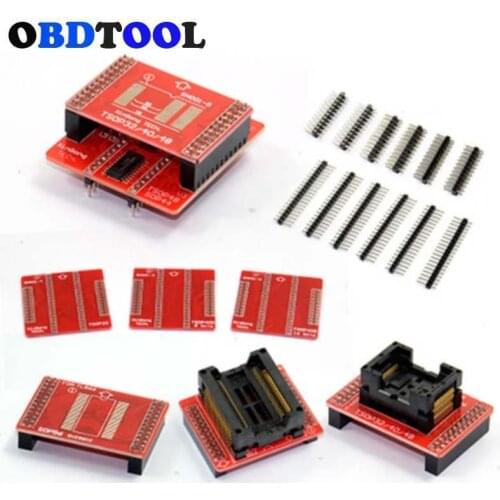 Hot 8pcs Adapters TSOP32 TSOP40 TSOP48 SOP44 SOP56 Adapter Kit for MiniPro Sockets for TL866 TL866A TL866CS Universal Programmer