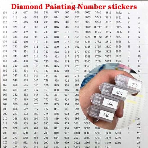 Diamond Painting Accessories 546 grids Number stickers for 5D Diamond painting Storage Box Diamond Embroidery tools