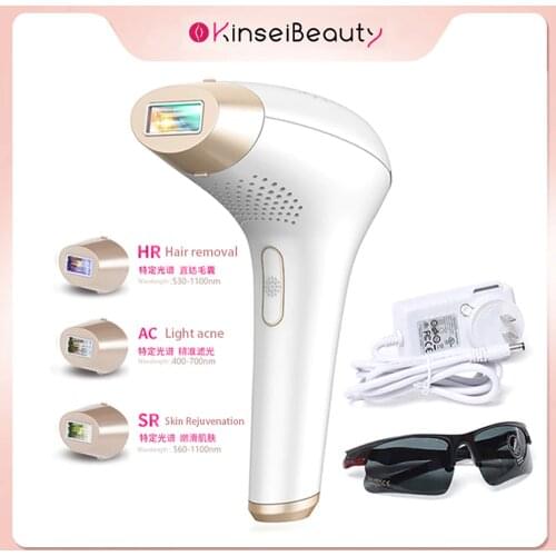 Kinsei 3in1 500000 Flashes IPL Laser Hair Removal Machine Laser Epilator Permanent Bikini Trimmer Electric depilador a laser