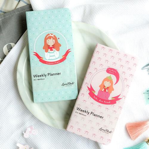 Lovedoki Girly Series Notebook Weekly Plan Schedule Agenda Notebooks And Journals Blank Grid Planner Cute Korean Stationery