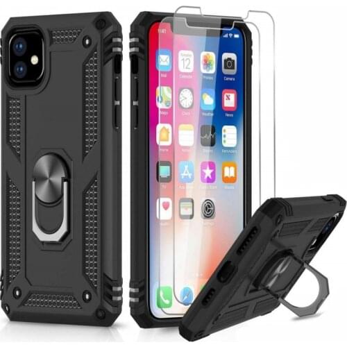 Kickstand Case For Iphone 11 Pro Max XR Cover Ring Car Mount Magnetic Military Cover For Iphone SE 7 8 Plus X XS Max Case