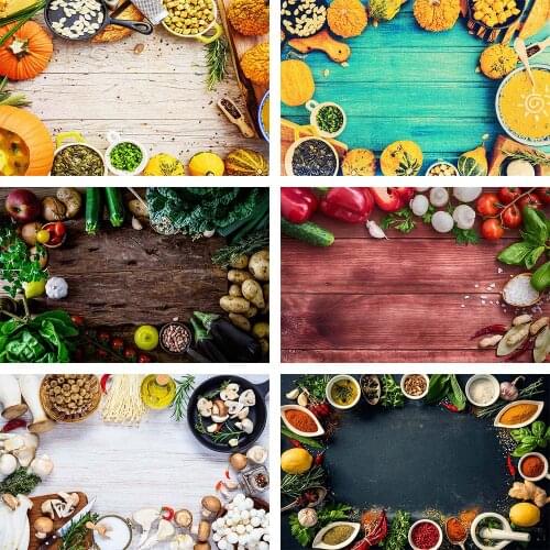 Avezano Wood Planks Photophone Backdrop Kitchen Vegetables Fruits Food Cake Portrait Photography Backgrounds Photo Studio Shoot