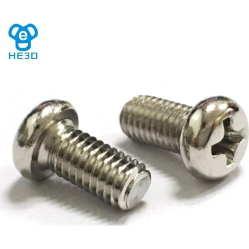 HE3D Cross Round Head Screws M4X10/M2.5*16 Bolts Nuts Fasteners Hardware Tools 100pcs