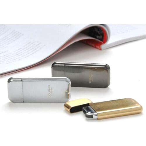 1pcs Classic Mini Dolphin Super Slim Cigar Cigarette Lighter Wheel Refillable Butane Gas Stone Wheel Lighter Random color