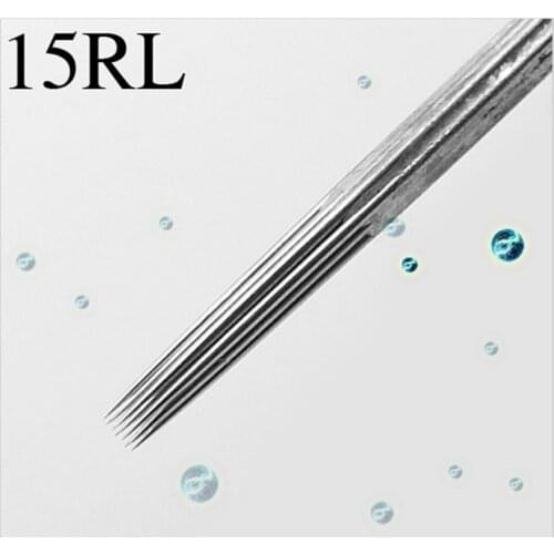 Box Of 50pcs Disposable Sterilized 15RL Tattoo Needles (15 Round Liner) Wholesale Supply