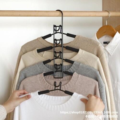 Multifunctional Clothes Rack Organization Hanger Hook for Dormitory Home Multi-layer Folding Wardrobe Storage Clothes Hanger