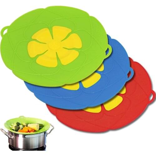 Multi-Function Cooking Tool Spill Stopper Lid Cover Silicone No Boil Over Lid Steamer Kitchen Accessories Cookware Gadgets