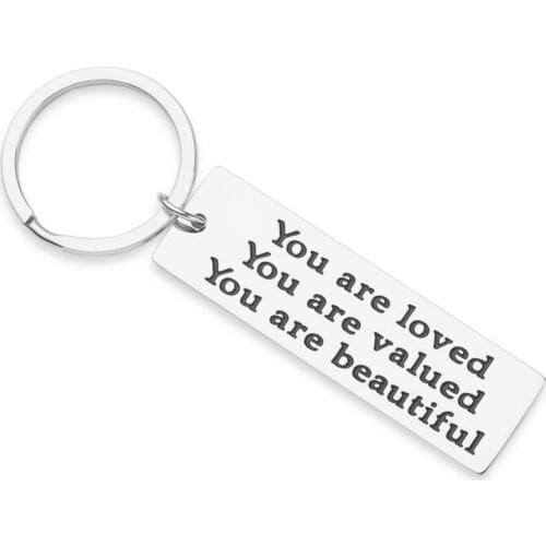 Motivational Keychain Gifts for Women Teenage Girls Friend Daughter Son You are Loved, You are Valued, You are Beautiful