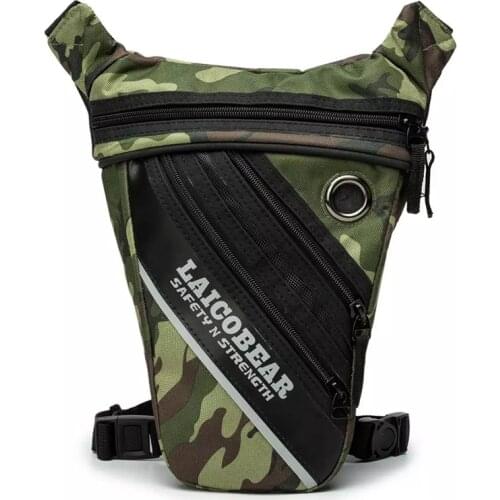 Motorcycle Drop Leg Bag Hip Waist Pouch Waterproof Outdoor Casual Pack Riding Bicycle Black Bags Dual Sport Black