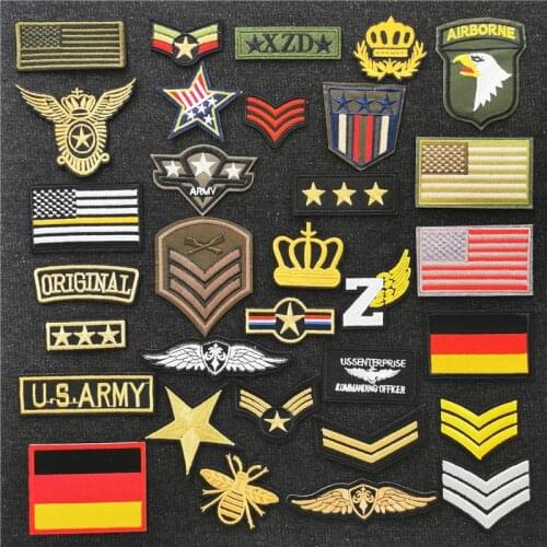Military Embroidery Patches for Cloth Applique Sewing Supplies Decorative Stickers Clothing Air Force Badges