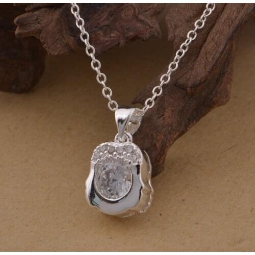 Wholesale silver plated Fashion jewelry chains necklace pendant WN-1546