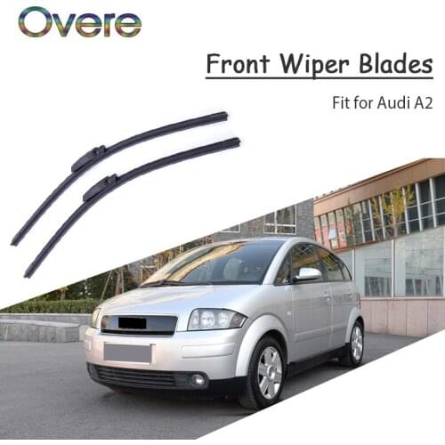 Overe 1Set Rubber Car Front Wiper Blade Kit For Audi A2 2002 2003 2004 2005 Audi Accessories Original Windscreen Motor