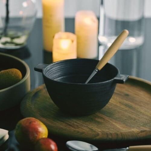 Japanese style stoneware retro fruit bowl salad bowl small noodle bowl soup bowl soup cup dessert bowl gourmet