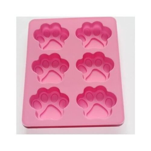 Puppy Pet Footprints Silicone Mold Cookies Muffin Chocolate Candy Soap For Handmade