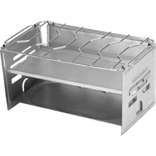 Folding Stainless Steel Backpacking Stove Outdoor Wood Camp Stove Picnic BBQ Grill Camping Stove BBQ grill