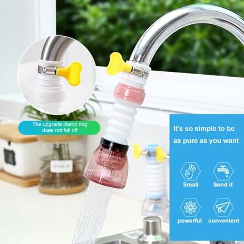 Splash-proof Shower Faucet Water Filter Kitchen Bathroom Household Adjustable Water Extension Faucet Accessories