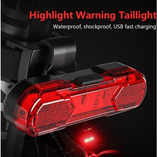 Aubtec Bicycle Lights USB Charging LED Warning Lights Night Bike Rear Light Mountain Bike Equipment